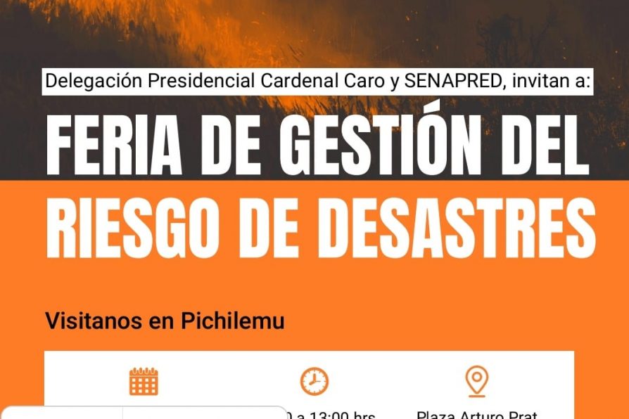 Delegación Presidencial junto a Senapred realizarán este viernes Feria de Prevención