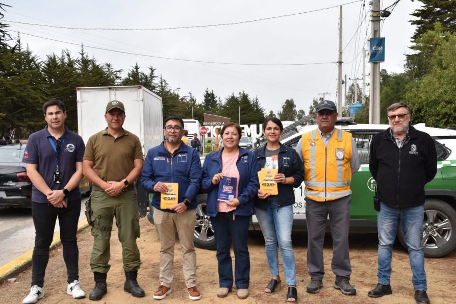 Autoridades encabezan masivo operativo de fiscalización preventiva en el acceso a Pichilemu.